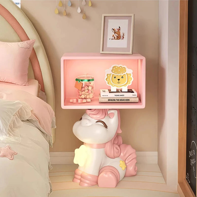 Pink Cartoon Horse Nightstand