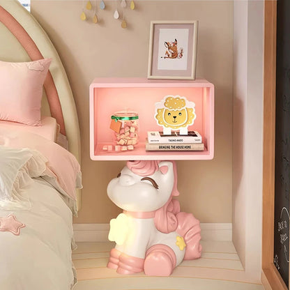 Pink Cartoon Horse Nightstand