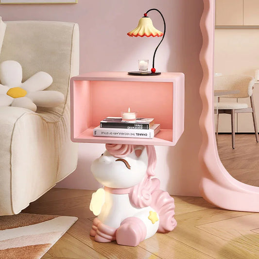 Pink Cartoon Horse Nightstand