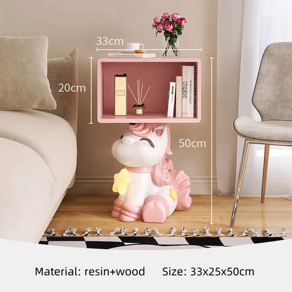 Pink Cartoon Horse Nightstand